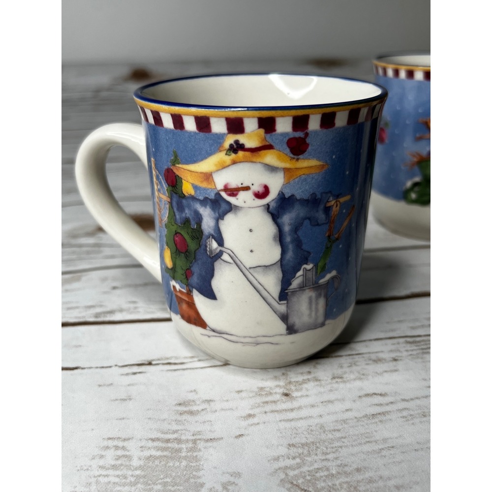 Blue Snowman Winter's Garden by J. Wecker Frisch Mug Set (6) - Picture 7 of 11